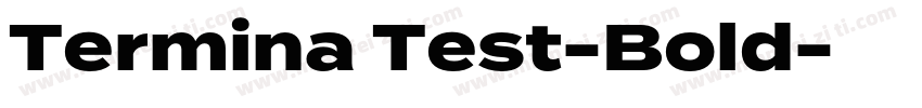 Termina Test-Bold字体转换